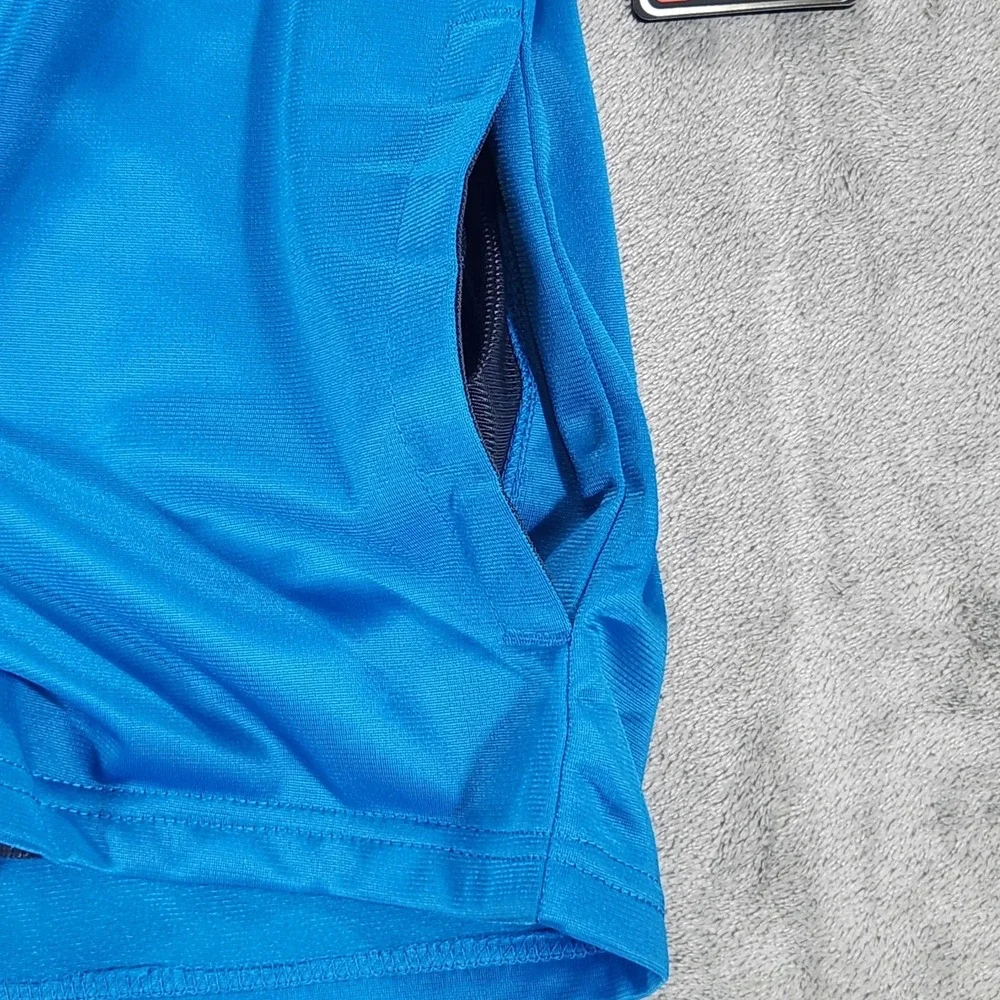 AND1 Track Jacket Mens Large Blue‎ Full Zip Basketball Training Warmup Athletic